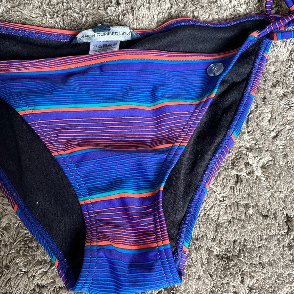 French Connection Triangle String Bikini Bottom, SMALL, NWT